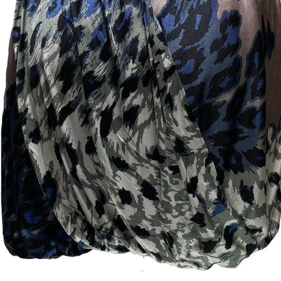 tibi Skirt Bubble Bottom Faux Wrap Multi Color Floral Mini Women's Size S NEW - Picture 3 of 15